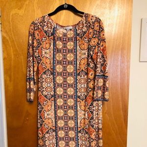 Aztec Print Day Dress